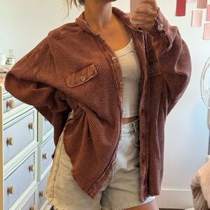 Free people shacket/button down shirt!
